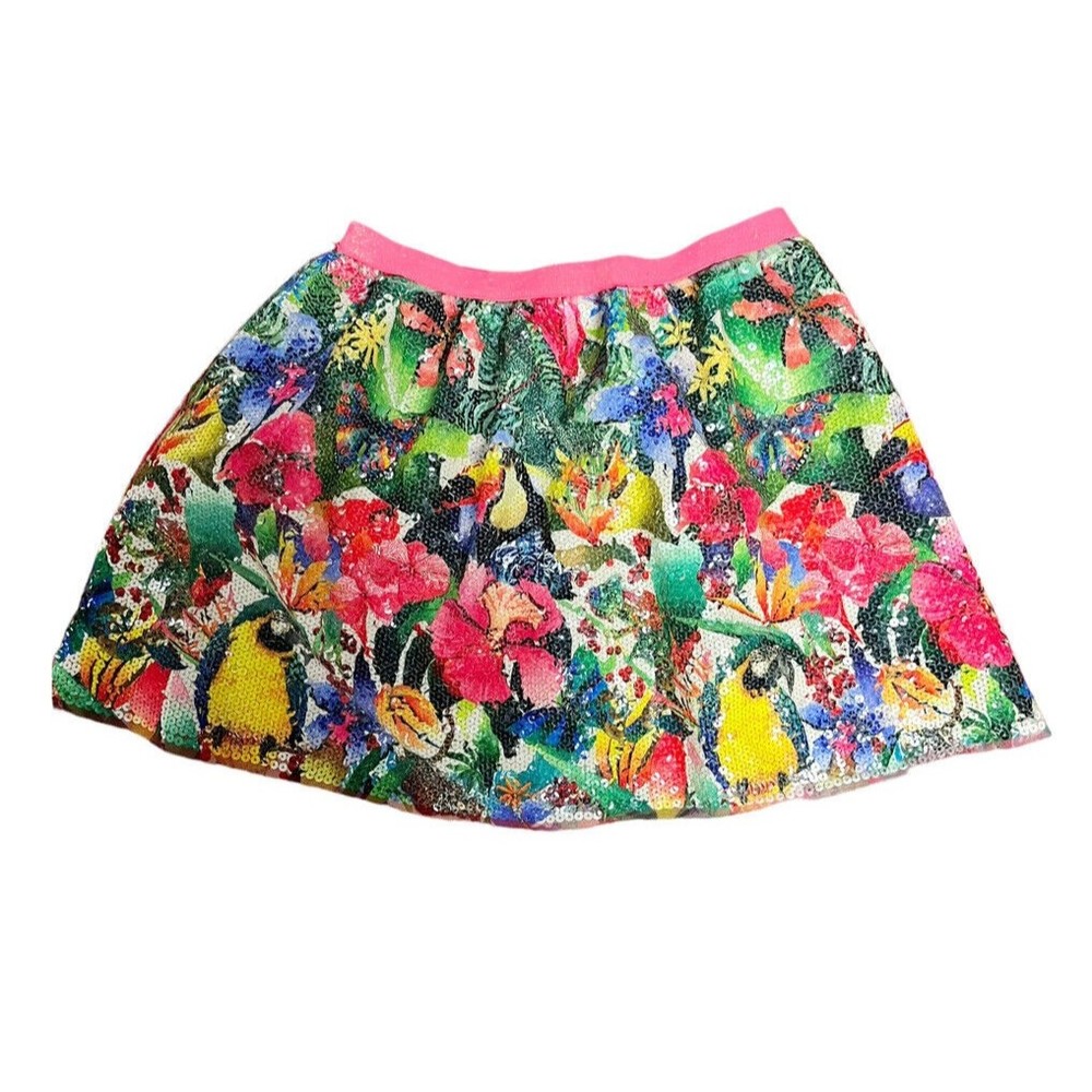 Kate Morgan Studio x H&M Sequin Tropical Print Skirt Kids Size Small (4-5)